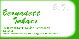 bernadett takacs business card
