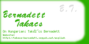 bernadett takacs business card